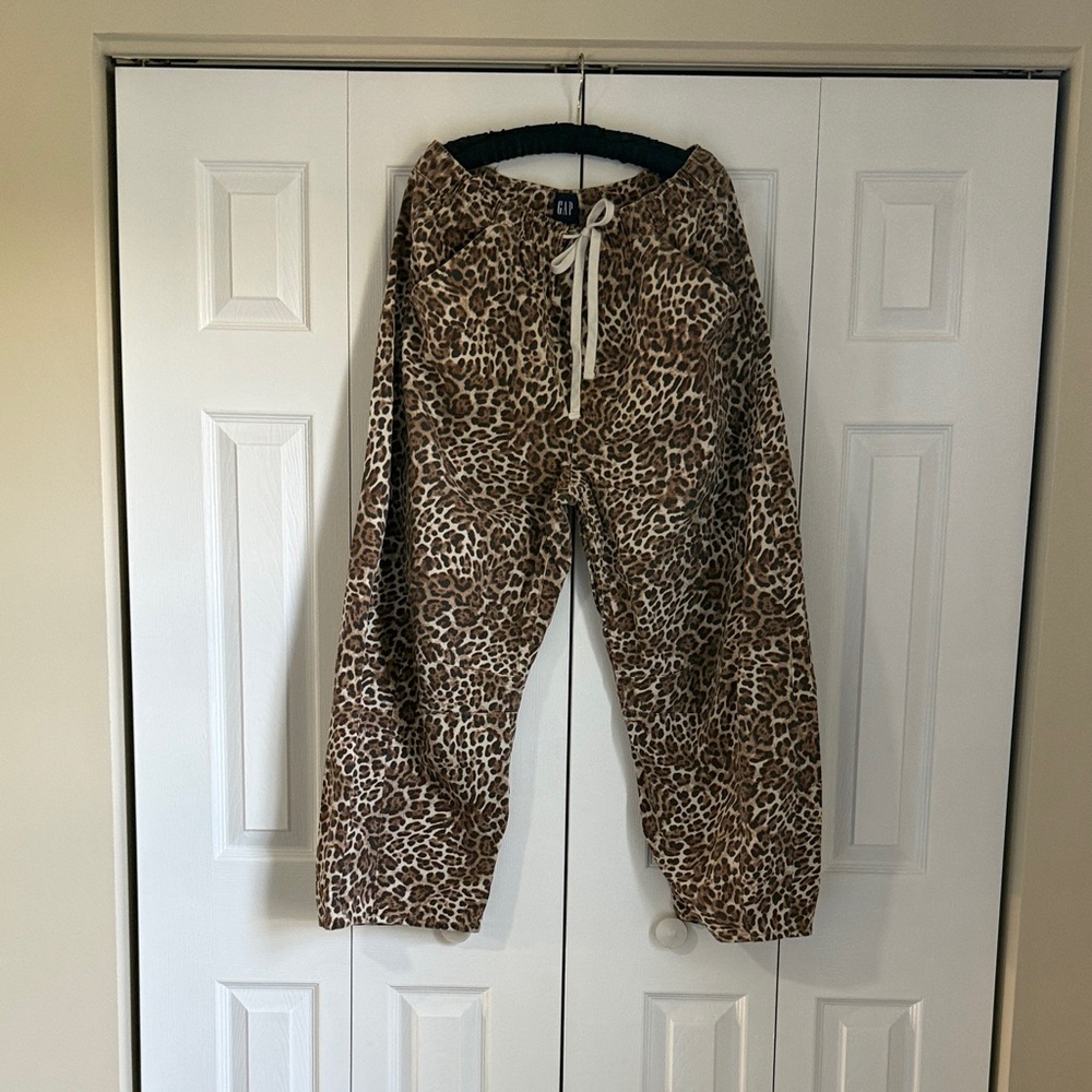 GAP Leopard Barrel Jeans  - Brown & Cream